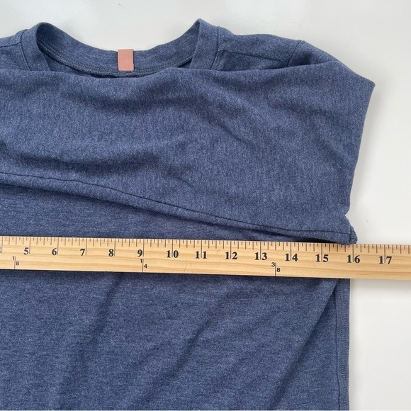 LUNYA Women's Heathered Blue Pima Cotton Crew Neck Long Sleeve Tee Size Small - Picture 6 of 7